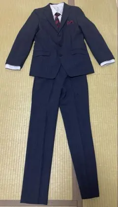 ネイビー チェック柄 フォーマルスーツ 170cm