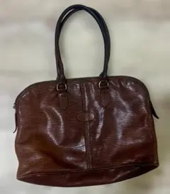 極美品○ Mulberry マルベリー ハンドバッグ エンボス ブラウン レザー 