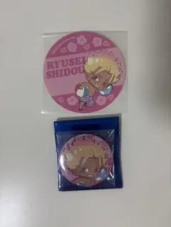 ブルーロック and GALLERYコースター 特典 缶バッチ 士道龍聖