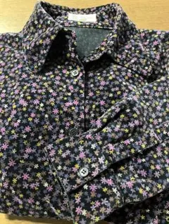 MK /小花柄ベロアシャツ(38サイズ)