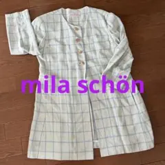 mila schön ミントグリーン　チェックジャケット Ｌ春夏　購入価格3万円のサムネイル
