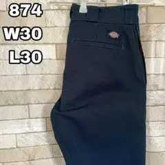 ディッキーズ 874 ワークパンツ 刺繍ロゴ ネイビー 30×30