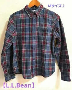 【L.L.Bean】エルエルビーン ネルシャツ 厚手 チェック レディースM