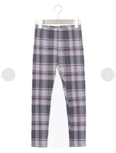 ベネトン　ピンクタータンチェック　レギンスパンツ