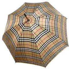 美品　バーバリー　傘　ノバチェック　雨具  ヴィンテージ 長傘