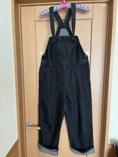 ブラックデニムサロペット