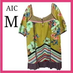 レディース トップス M 黄色 五分丈ゆったり タグ付き未使用 チュニック丈