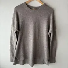 カシミヤ混✨️ATHLETA アスレタ クルーネックニット グレージュ XL/3L