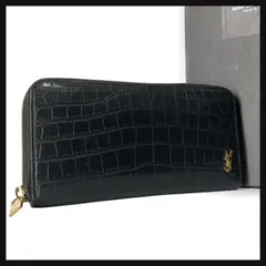 サンローランパリ　長財布　ラウンドファスナー　ロングウォレット　クロコ　2537のサムネイル