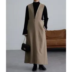 新品未使用 ◆ RANAN パールビジュージャンパースカート