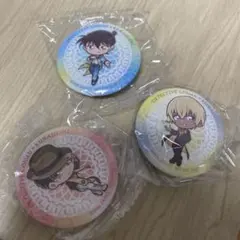 名探偵コナン ‪‪❤︎‬ ビッくらポン 缶バッジ & ちぢませ隊ステッカーセット