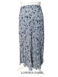 LOWRYS FARM プリーツロングスカート 小花柄 フリーサイズ 85cm