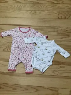 2枚セット！ユニクロ　60 ミッフィーボディスーツ　ロンパース