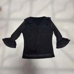 USED美品　ラメ入り Vネック レッスンウェア トップスのサムネイル