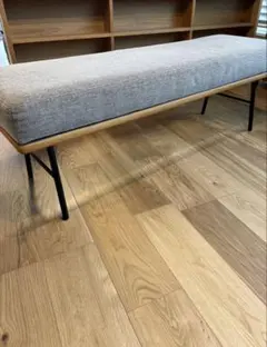 グレー ファブリック ベンチ