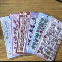 サンリオキャラクター 　　　　　　　　　　　　　　　　　立体シール 6枚セット