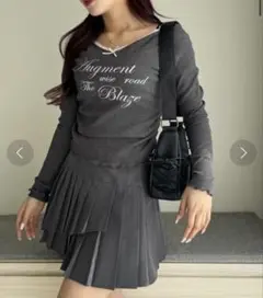 ナイスクラップ ロゴプリントテレコトップス カットソー 未使用タグ付き