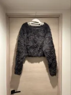 GRL グレイル シャギーニット グレー フリーサイズ