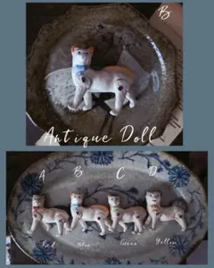 Antique Bisque doll Cat Hertwig社 黄色のリボン - メルカリ