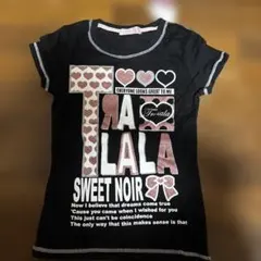 新品タグ付き TRALALA トゥララ ロゴ ラメプリント 半袖Tシャツ