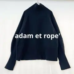 アダムエロペadam et ropeウォッシャブルハイネックニット黒ブラック