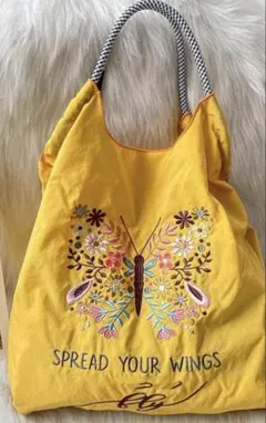 あたさん様専用Ball &Chainエコバッグ蝶刺繍エイエローM