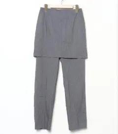 美品　レイヤード　ピンストライプ　スラックス　パンツ