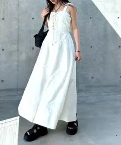 【完売品】PAGEBOY レースアップワークワンピース