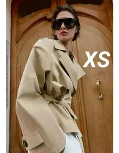 ZARA ショートトレンチコート ショルダーパッド付き XS 完売品