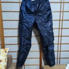 ASICSナイロン防寒パンツネイビーO