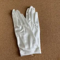 オフホワイト サテン ウェディンググローブ