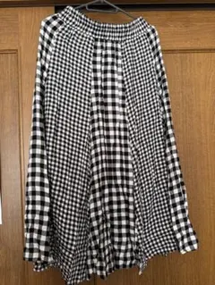 ギンガムチェック フレアスカート Lサイズ