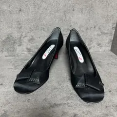 Kitamuraキタムラパンプス ブラック 24cm リボンビジュのサムネイル