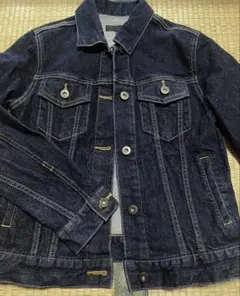 美品UNIQLO ダークデニム Gジャン