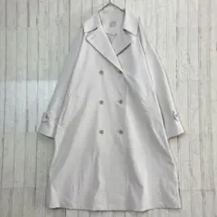 美品　MUJI 無印良品 撥水トレンチコート XL アイボリー オーバーサイズ
