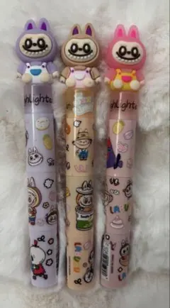 ラブブ♡マスコット付き　マーカーペン3本セット