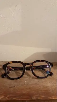 JINS ラウンドフレーム メガネ(度なし/ケース付き)