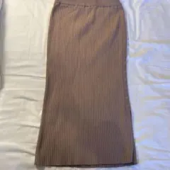 Vis ベージュ　タイトスカート サイドボタン付き