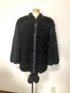 美品❗️黒ファーコート
