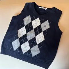 familiar ダイヤ柄 ベスト 100cm