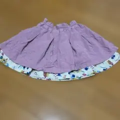 KP ピンクスカート 花柄 120 リバーシブル