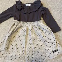 べべ　秋色ワンピース　コーデュロイ　100