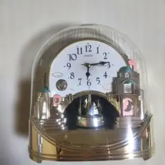 美品、ヨットが回るからくり時計　CITIZEN 置時計 アーチ型 デザイン