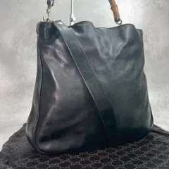 ✨美品✨GUCCI ショルダーバッグ 2way バンブー ブラック レザー 金具のサムネイル