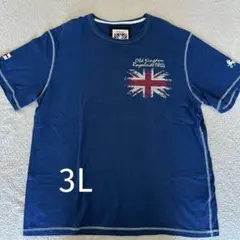 Old Kingdom ブルー Tシャツ イギリス国旗【美品】3L