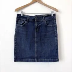 オールドネイビー デニム ミニスカート 8 コットン ブルー タイト シンプルのサムネイル