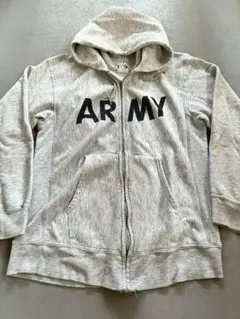 【USA製】80s チャンピオン リバースウィーブ ARMY ジップパーカー