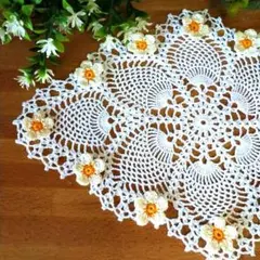 ❤️Simple is Beautiful♡カモミールのダイアモンドドイリー