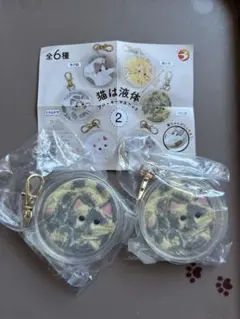 猫は液体 フロッキーマスコット2 サビ猫　2個セット