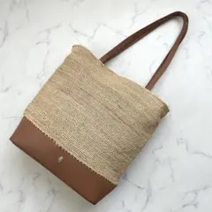 極美品【ヘレンカミンスキー】かごバッグ ラフィア編み トートバッグ